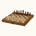 Magnetisk fällbart schackset – Sapeli (Mahogny) & Lönn – 31 cm