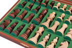 Schackpjäser – Staunton i avenbok med trälåda – 90 mm (No. 5) – bild 2