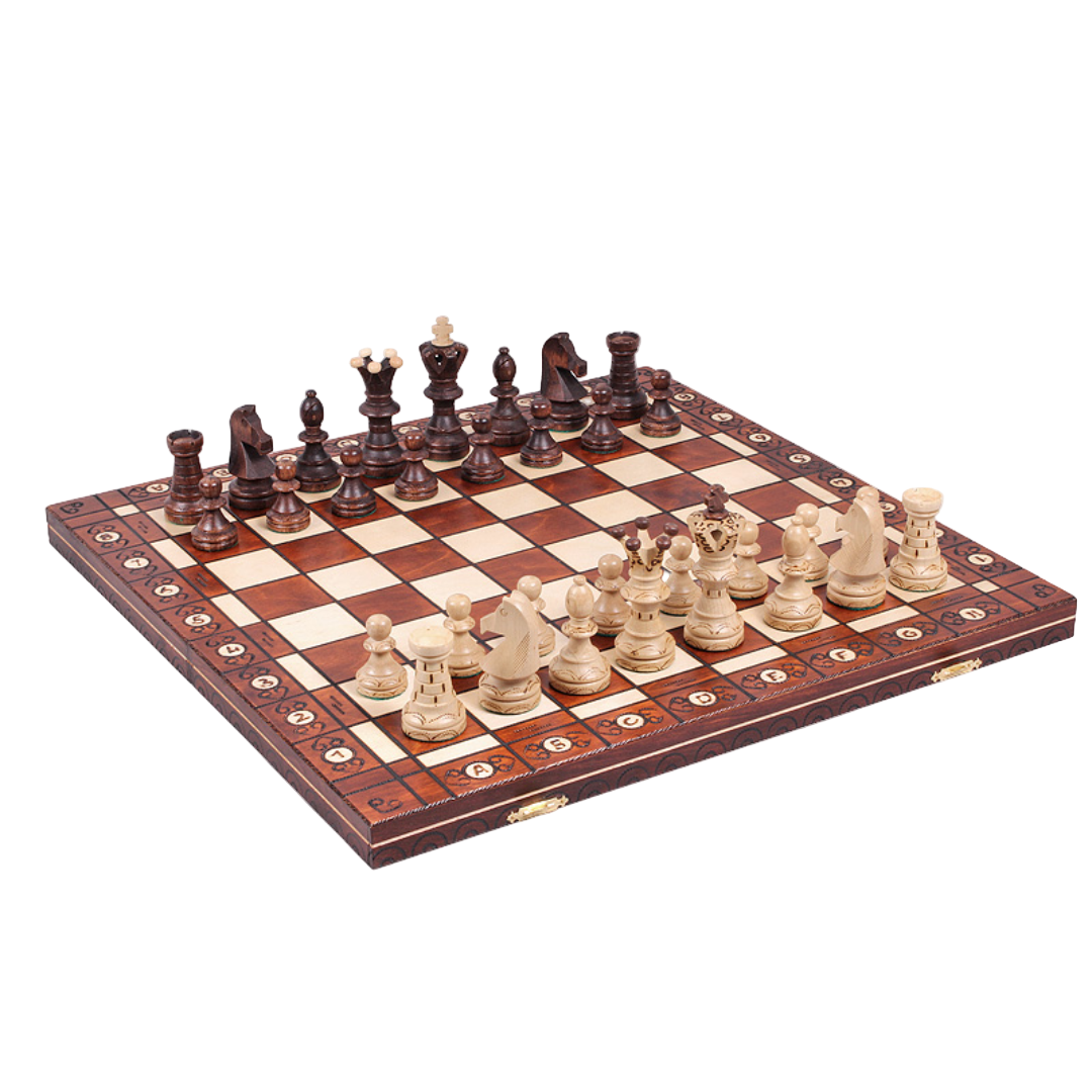 Hopfällbart Schackset – Ambassador – 54 cm