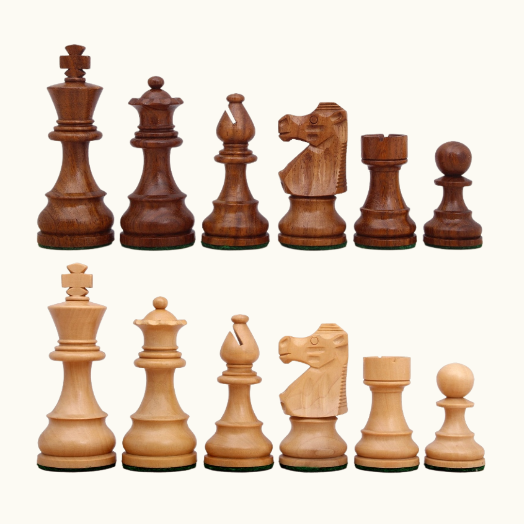 Schackpjäser – French Staunton – 89 mm & 95 mm (No. 5 & No. 6)