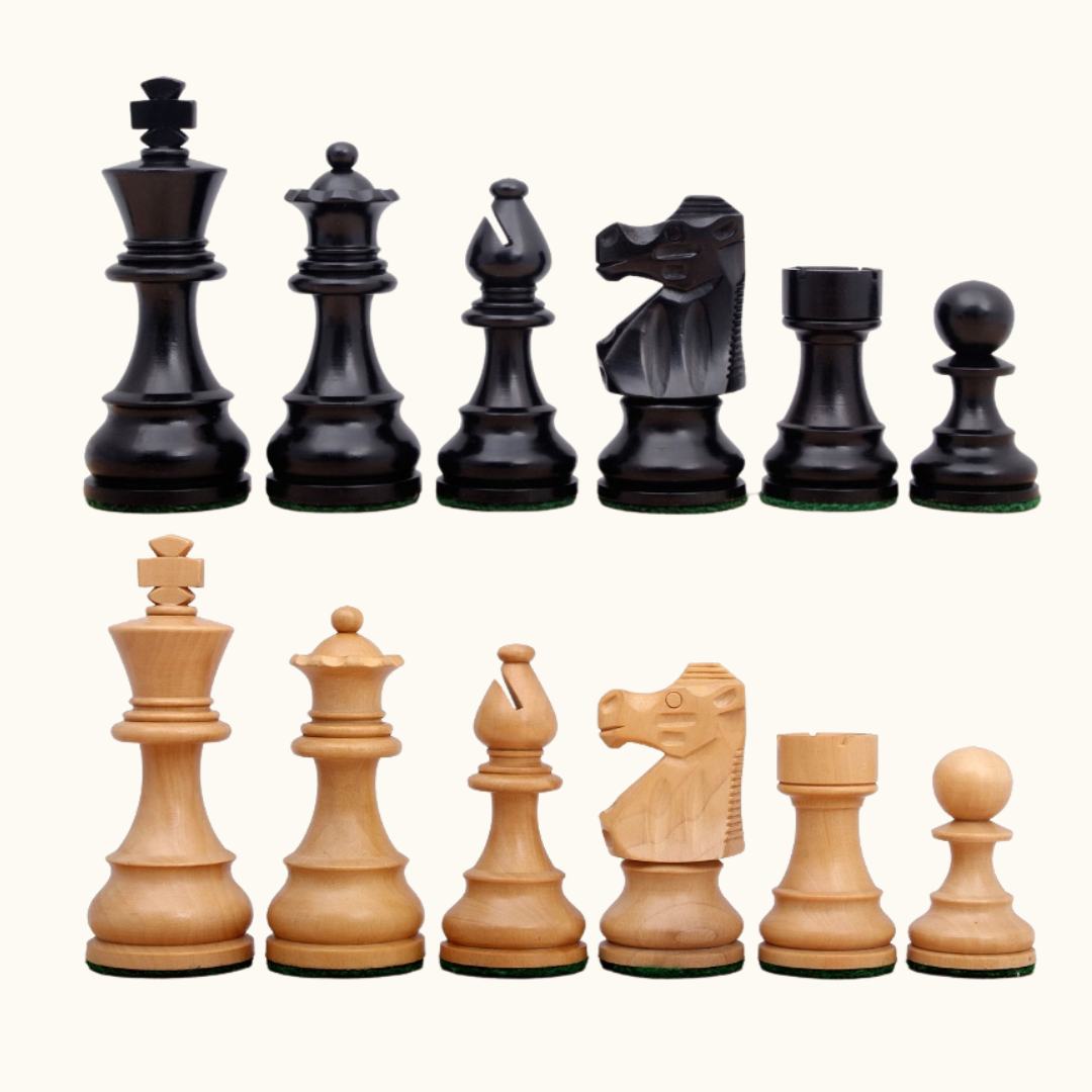 Schackpjäser – French Staunton – 89 mm & 95 mm (No. 5 & No. 6)
