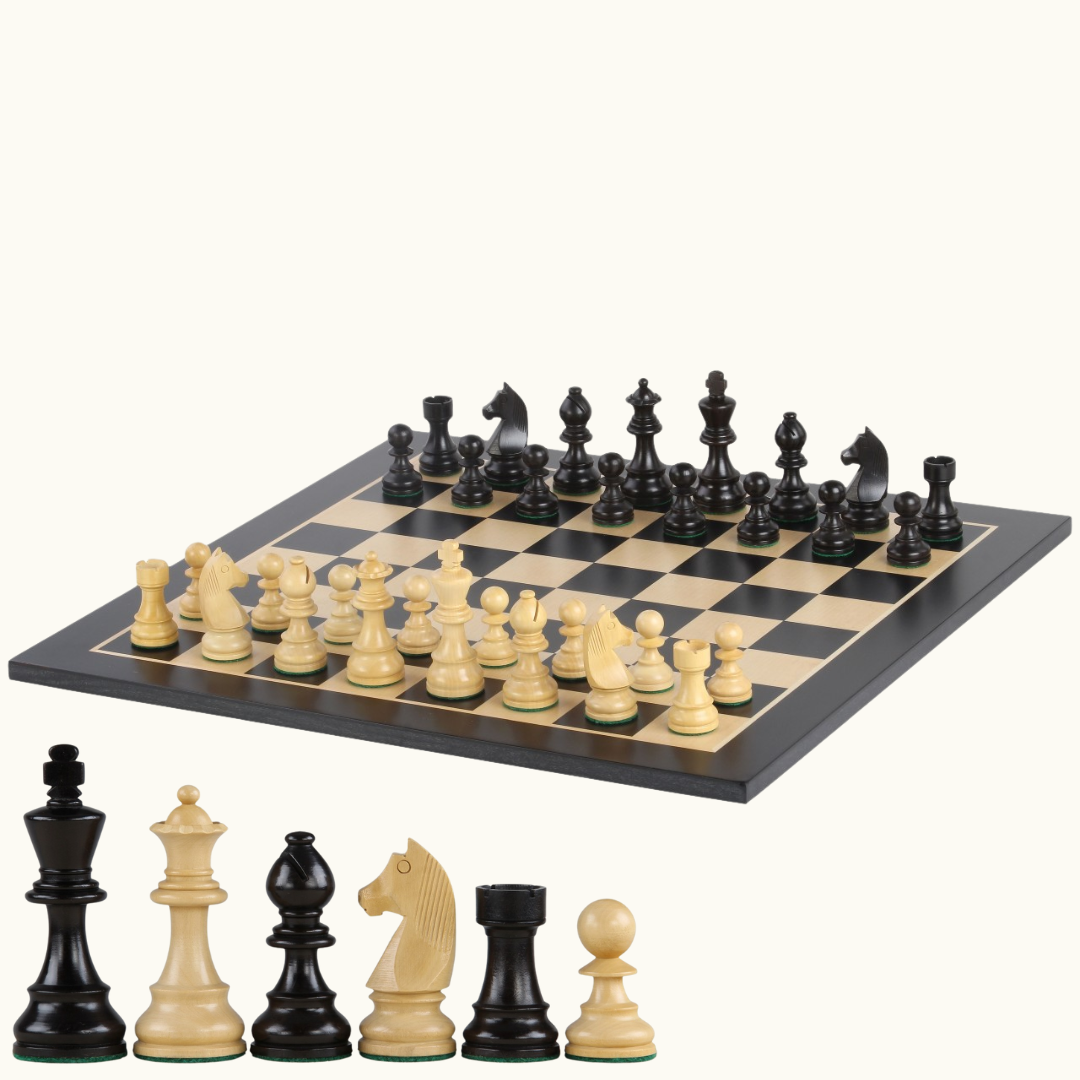 Schackset – svartbetsat i mahogny –  No. 5 & 6