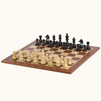 Schackset i trä med mahognybräde – No. 5 & 6
