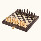 Magnetiskt mini schackset – Bok & Björk – 20 cm – svart