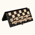 Magnetiskt fällbart schackset – Blå & Svart – 27 cm – svart