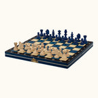 Magnetiskt fällbart schackset – Blå & Svart – 27 cm – blått, bild 2