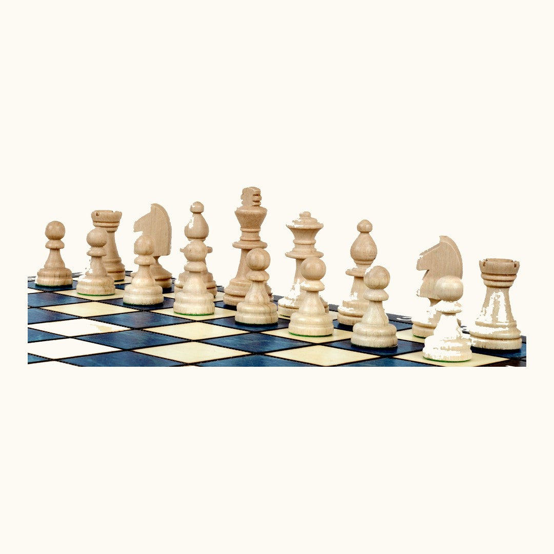 Magnetiskt fällbart schackset – Blå & Svart – 27 cm – blått, bild 4