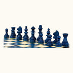 Magnetiskt fällbart schackset – Blå & Svart – 27 cm – blått, bild 5