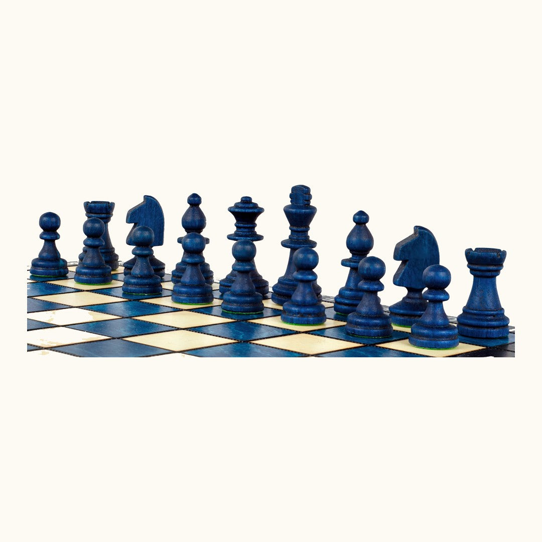 Magnetiskt fällbart schackset – Blå & Svart – 27 cm – blått, bild 5