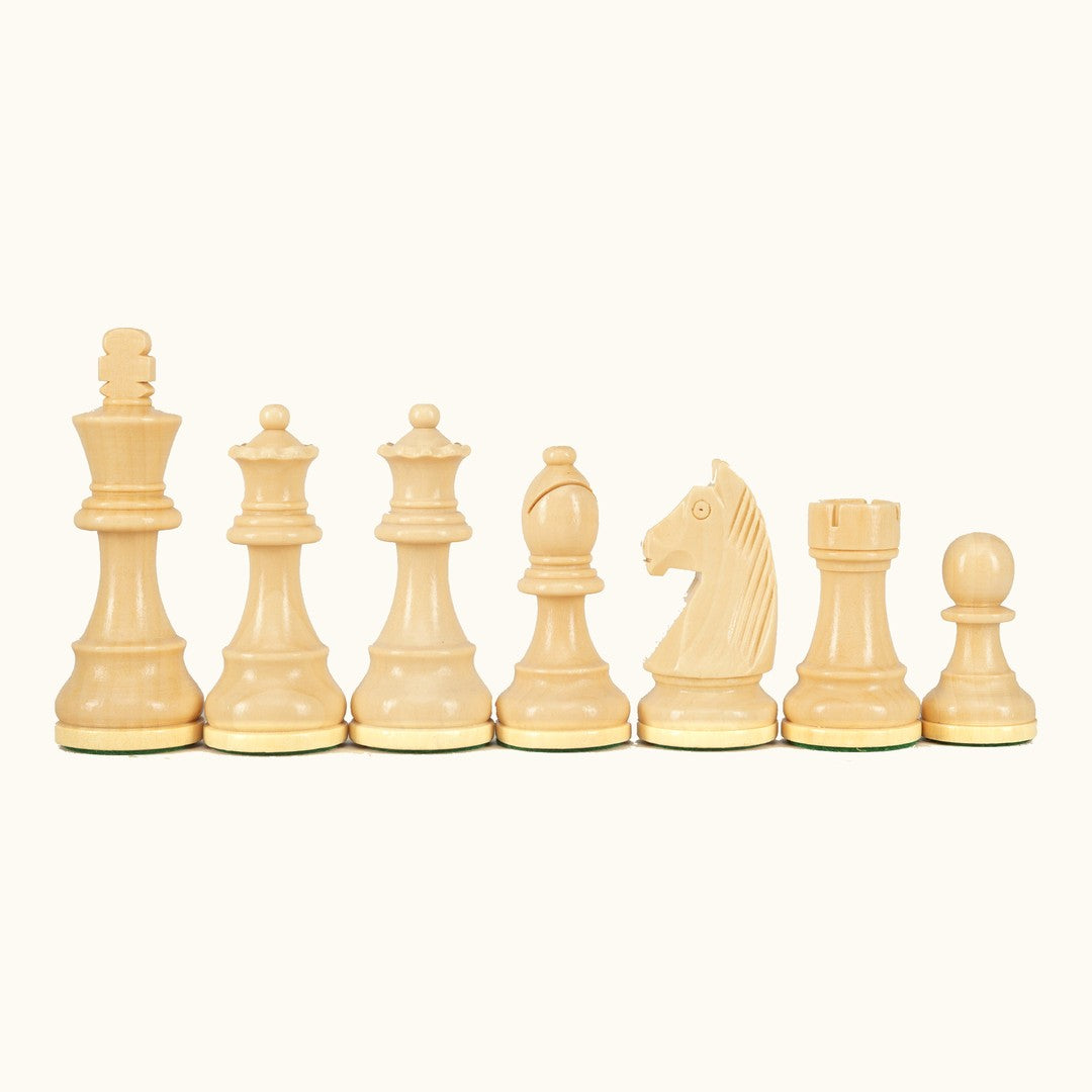 Schackpjäser – German Staunton i trä – 98 mm, viktade – bild 5