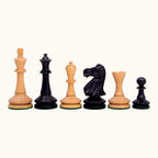 Schackpjäser – Blackmore Staunton – 95 & 102 mm (No. 6 & 7) – svartbetsad buxbom