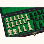 Magnetisk fällbart schackset – Blå/Svart/Brun – 28 cm