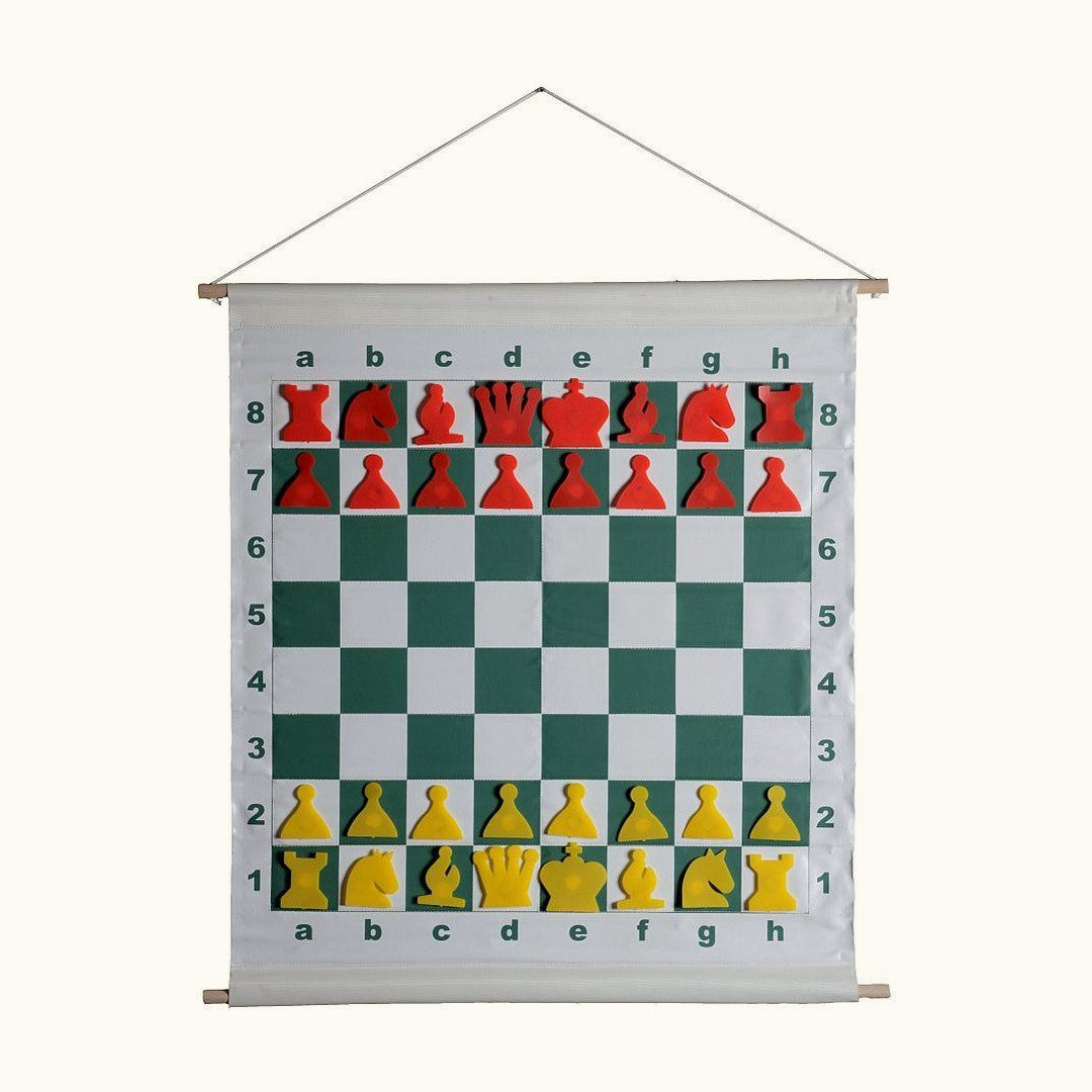 Demonstrationsschack 68 cm med magnetiska pjäser