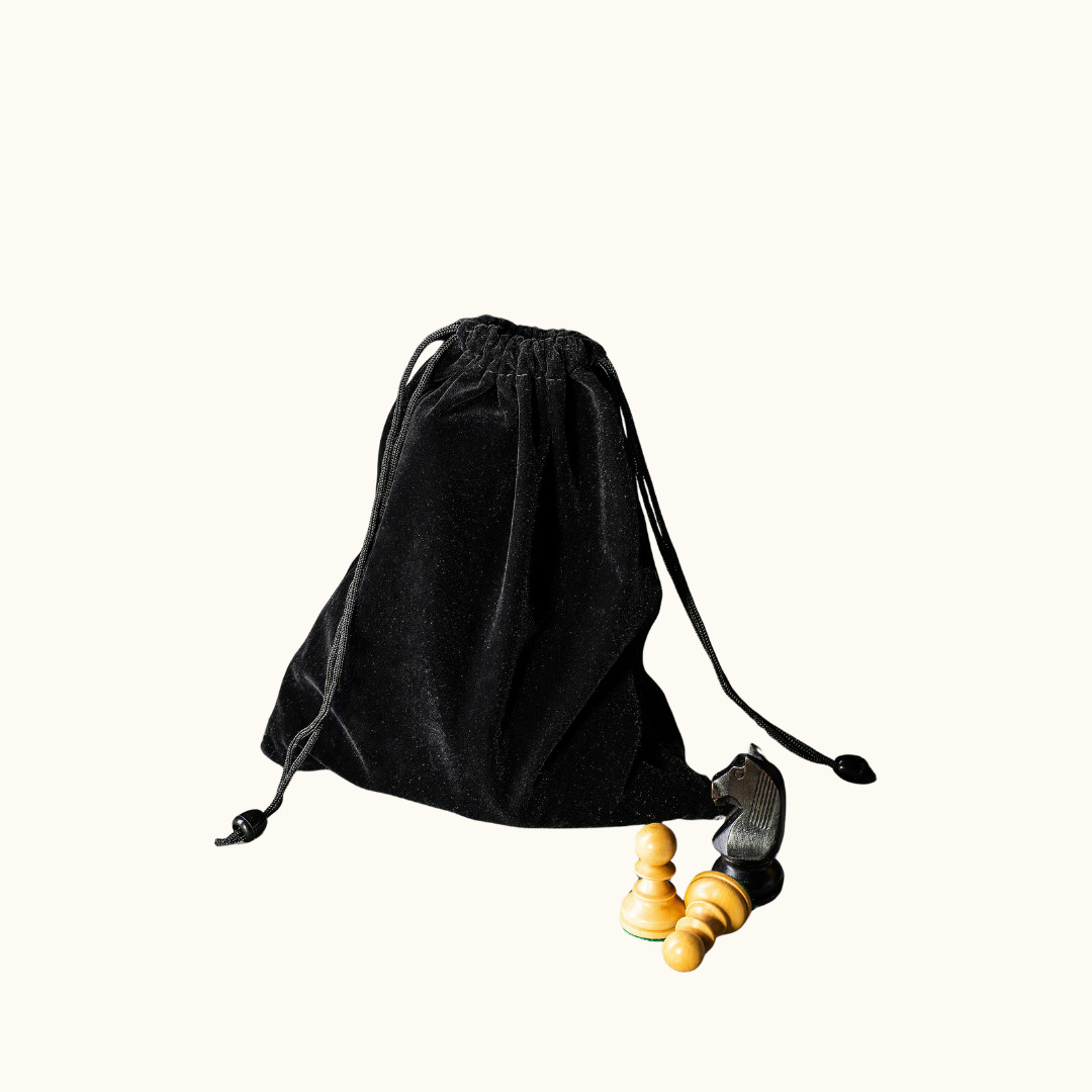 Förvaringspåse i sammet för schackpjäser