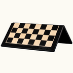 Hopfällbart schackbräde – Svartbetsad lönn – No. 5 & No. 6