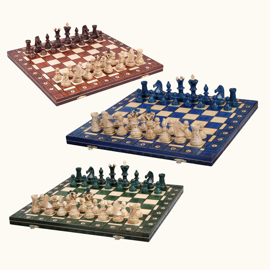 Hopfällbart Schackset – Ambassador – 54 cm