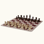 Schackbräde i plast – Rullbart No. 6 (51 cm) i ljus träfärg