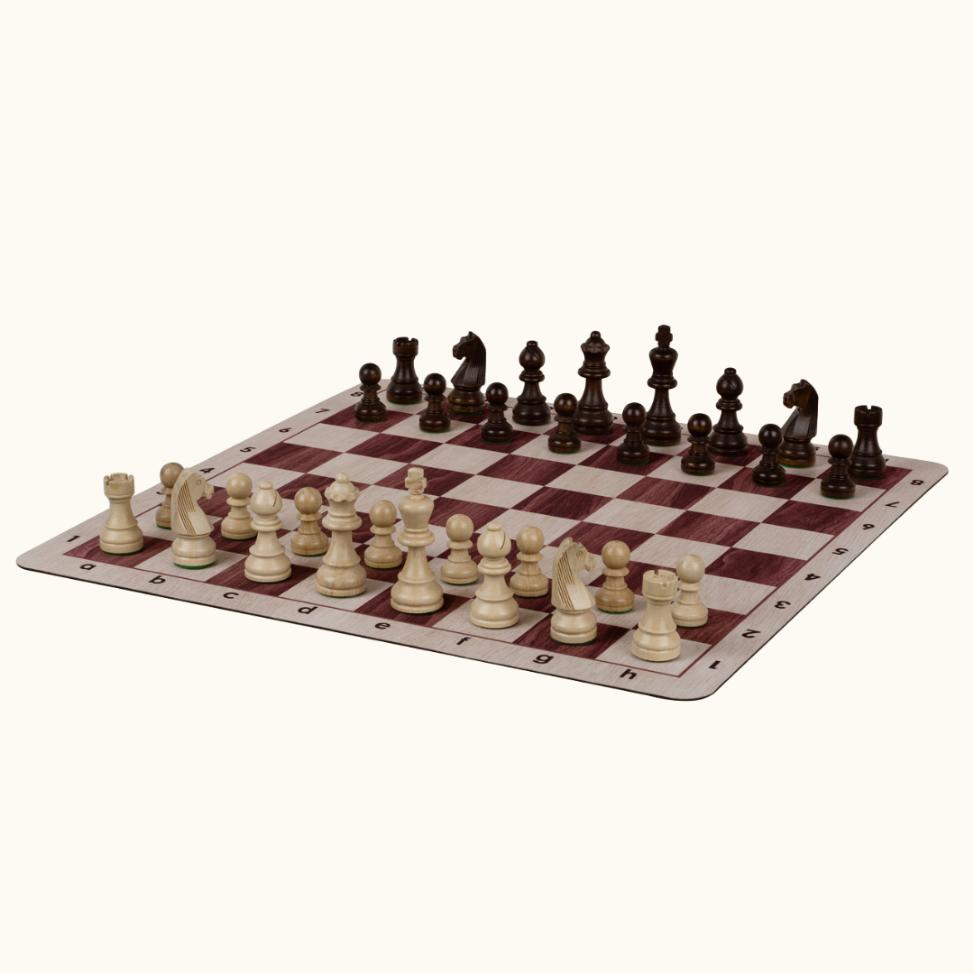 Schackbräde i plast – Rullbart No. 6 (51 cm) i ljus träfärg