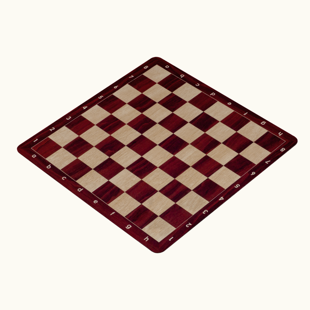 Schackbräde i plast – Rullbart No. 6 (51 cm) Mahognyfärgat