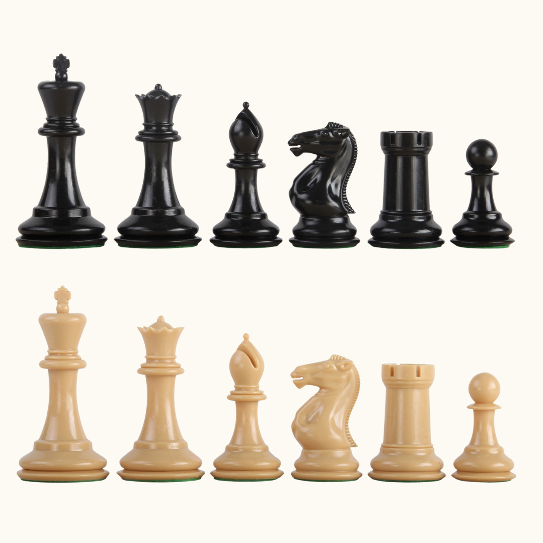 Schackpjäser – Exclusive Staunton i plast – Viktade –   95 mm (No. 6)