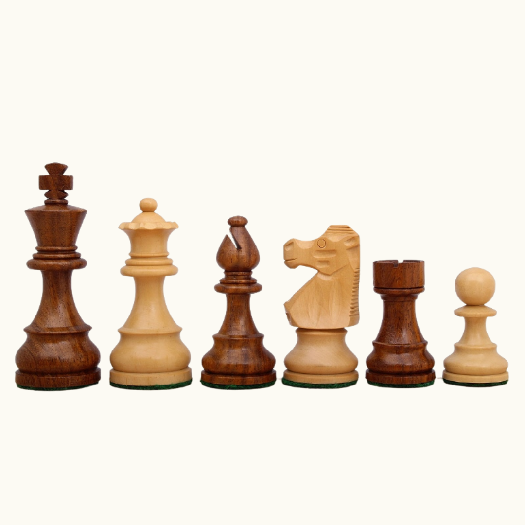 Schackpjäser – French Staunton – 89 mm & 95 mm (No. 5 & No. 6)