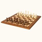 Schackset i trä med mahognybräde – No. 4