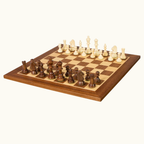 Schackset i trä med mahognybräde – No. 4