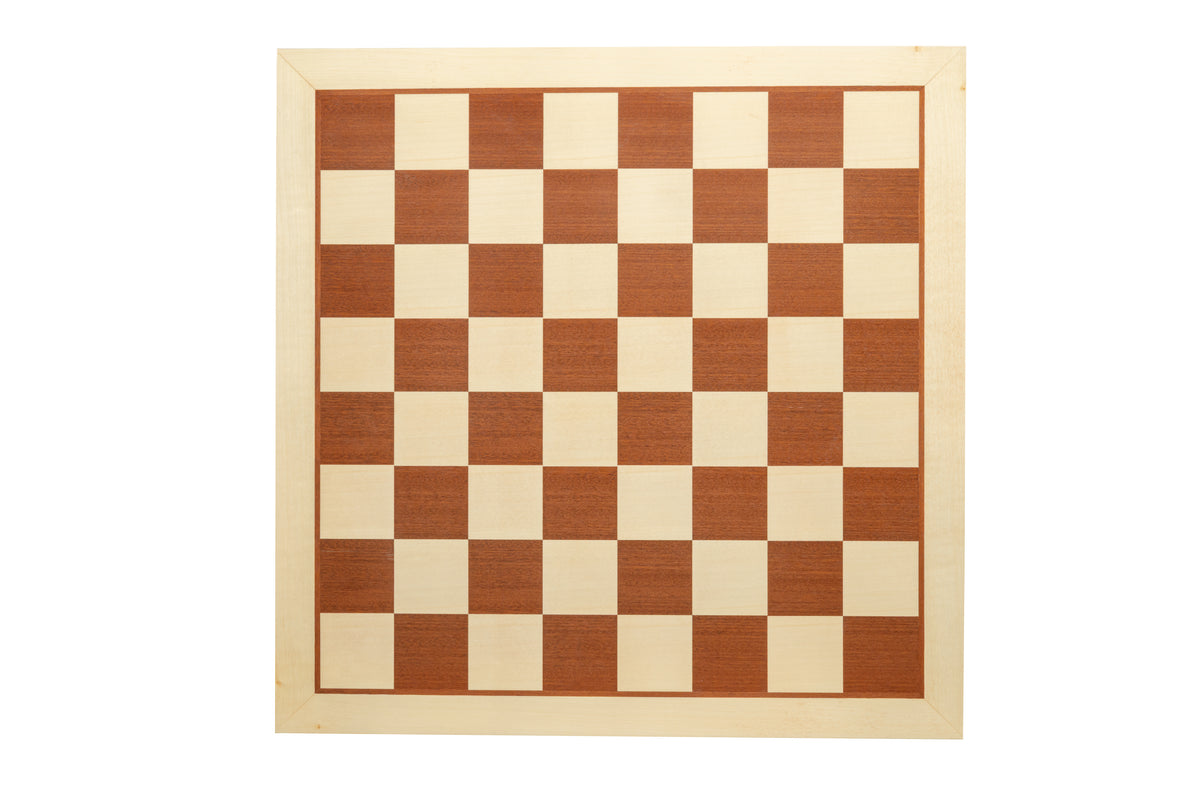 Schackbräde i ljus mahogny & lönn – No. 6 utan notation