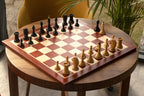 Schackpjäser – Queen's Gambit 1957 – svartbetsad buxbom – 95 mm (No. 6)