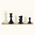 Schackpaket Turnering – rullbart bräde, viktade pjäser & påse – bild 2